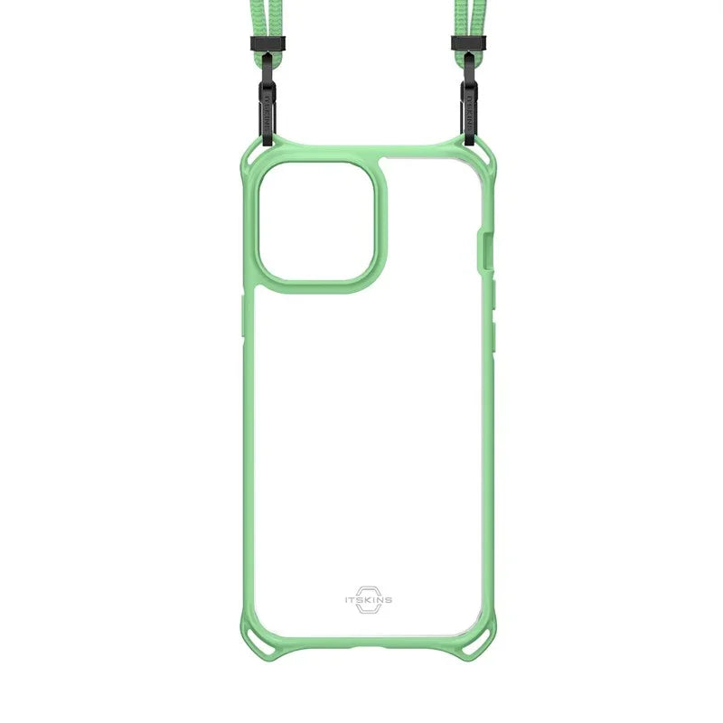 Itskins Hybrid Sling iPhone 13 Pro Max Cover - Light Green - Tashqila Itskins Hybrid Sling iPhone 13 Pro Max Cover - Light Green - Tashqila